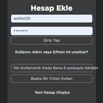 Roblox Hesabıma Erişememe Sorunu