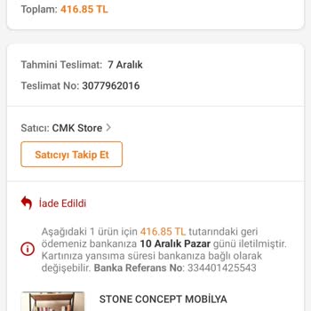 Trendyol Habersiz Sipariş İptali