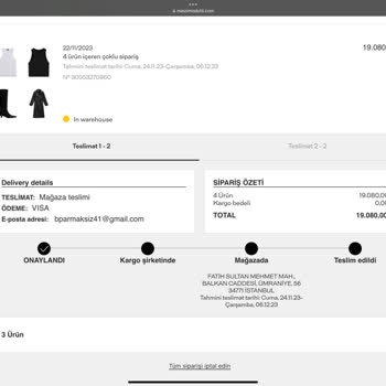 Massimo Dutti 19 Gündür Gelmeyen Siparişim