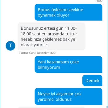 Bonus Sorunu Tuttur.com