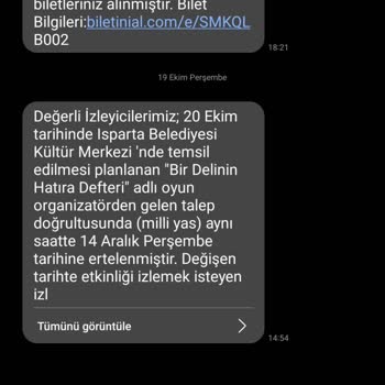 Biletinial Bilet Bilgi Yanlışlığı