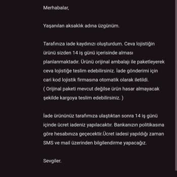 CEVA Logistics Vivense İade Sürecinde Gecikme Ve İletişim Sorunu