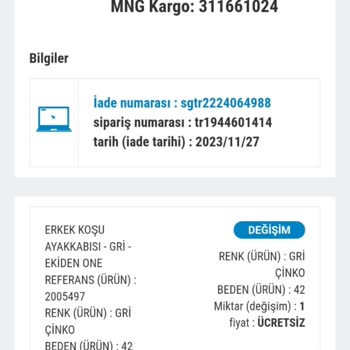 Decathlon Değişim Ürünümü Vermiyor