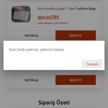 Bi Kutu Kombin Ürünlerin Ödemesini Yapamıyorum