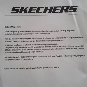 Skechers Spor Ayakkabı Üretim Hatası