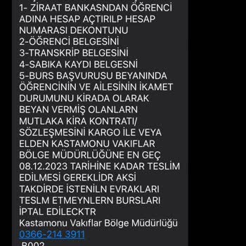 VGM Yükseköğrenim Bursu