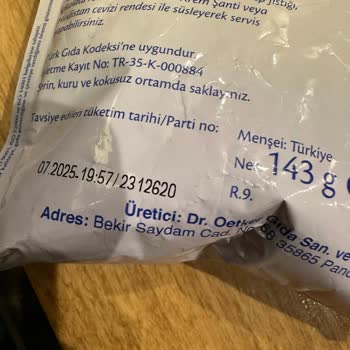 Dr. Oetker Supangle Paketi Şişmiş