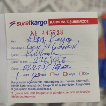 Sürat Kargo Evde Bulamadık Yalanı