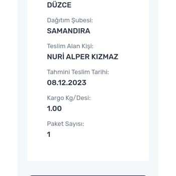 Aras Kargo Teslim Edilmeyen Kargonun Bana Teslim Edilmiş Gibi Gösterilmesi