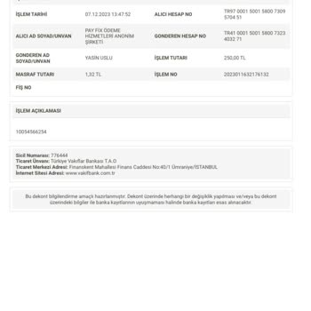 PayFix Para Transferi Esnasında Para Gelmedi