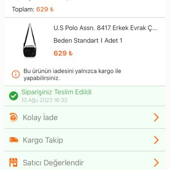 Marka Ürünün (u. S. Polo Assn) Kalitesizliği