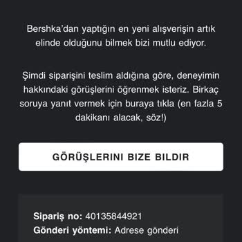 Bershka Teslim Edildi Diye Görünüyor Ama Teslim Edilmedi
