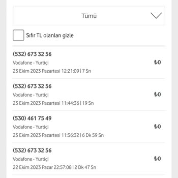 Vodafone Yüksek Fatura Tutarı