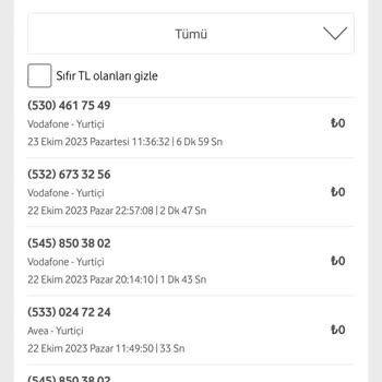 Vodafone Yüksek Fatura Tutarı
