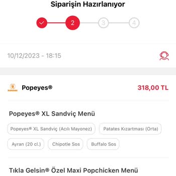 Tıkla Gelsin Yemek Siparişi 1.30 Saat Olmasına Rağmen Gelmiyor.