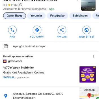 Gratis Altınoluk Çalışma Saatlerini Kendileri Ayarlıyor