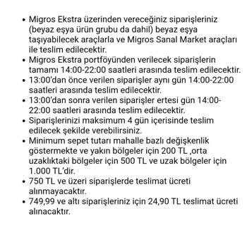 Migros Extra Sipariş Gecikmesi