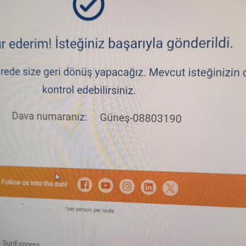 SunExpress Hava Yolları Zararımın Karşılanması Para İadesi