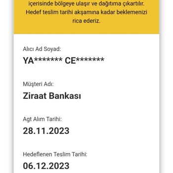 AGT Kurye (aynigunteslim.com) Hala Gelmeyen Teslimat