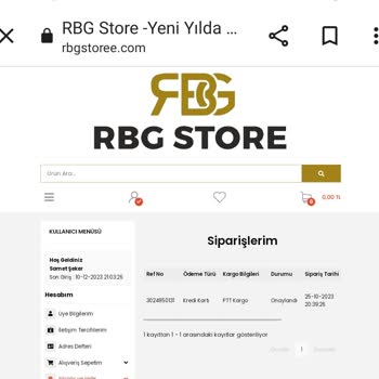 RBG Storee Ürün Gönderilmedi Muhatap Yok