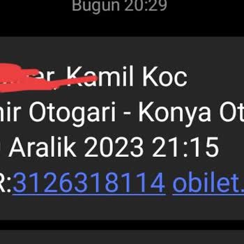 Obilet'ten Aldığım Kamil Koç Arabası 35 Dakika Geç Kaldı