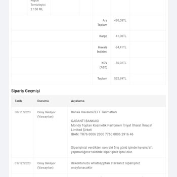 Mondy Shop 10 Gündür Siparişlerimi Kargoya Vermedi