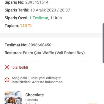 Trendyol Yemek Trendyol Para İadesi Yapmıyor