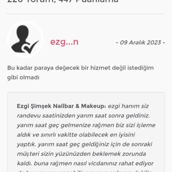 Ezgi Şimşek Nailbar & Makeup Yamuk Protez Tırnak Ve Üslupsuz Cevap