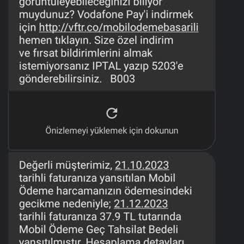 Vodafone Fatura Tutarının Fazla Olması