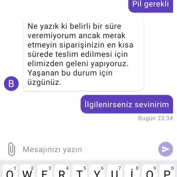 Getir Eksik Teslimat Yapılması