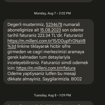 Millenicom Faturama Bir Yılım Dolmadan Gelen % 123 Zam