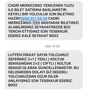 Kale Seyahat Otobüs Firması Şikayetleri