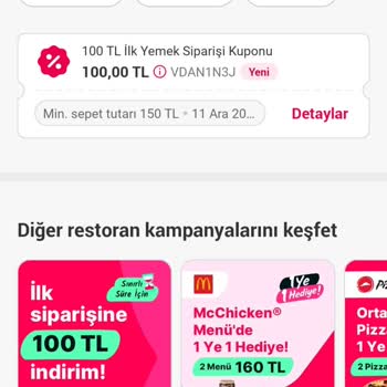 Yemeksepeti Müşteri Mağduriyeti Ve Kupon Kullanamama