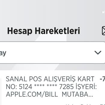 Haberim Olmadan Kartımdan Para Çekmiş Apple