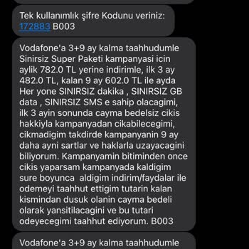 Vodafone'un İstememiş Olduğumuz Bir Pakete Mecbur Bırakması