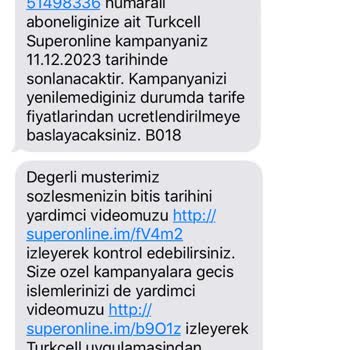 Turkcell Superonline Haksız Fesih Bedeli Yansıtılması