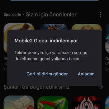 Mobile2 Oyun İnmiyor Play Storeda Yok