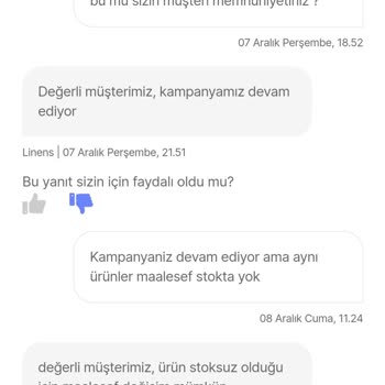 Linens Kırık Ürün Geldi Arkasında Durmuyor