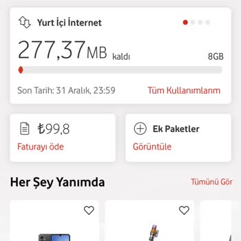 Vodafone Boş Yere Tanımlanan İnternet Aşım Paketi