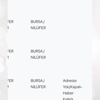 Bursa PTT Kargo Evde Yok Teslim.