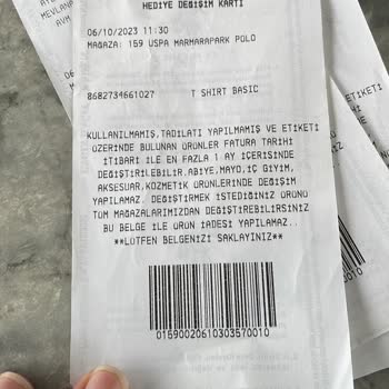 U.S. Polo Assn. Değişim Veya Hediye Çeki Verilmemesi