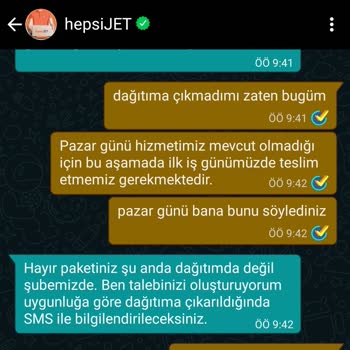 Hepsijet Teslim Süresi 9 Aralık İken 12 Aralık Oldu