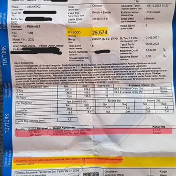 Carvak Lastiği Ters Takılmış Aracı Bana Sattı