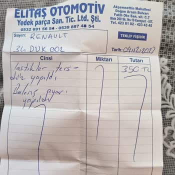 Carvak Lastiği Ters Takılmış Aracı Bana Sattı