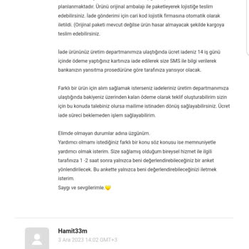 Vivense Ve Ceva İade Sorunu