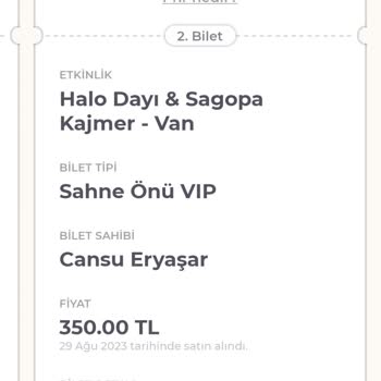 Milyon Bilet Konser Bilet İptali