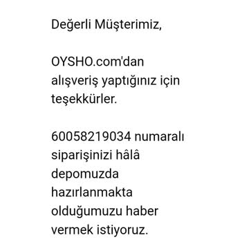 Sipariş Ettiğim Ürünün Oysho Tarafından İptali