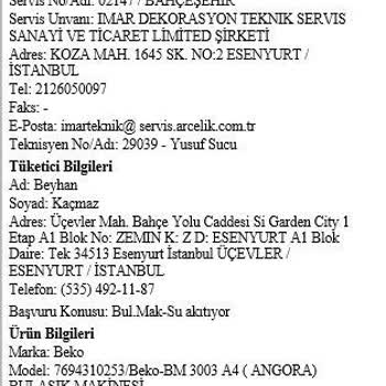 Beko Bulaşık Makinem Su Boşaltmıyor