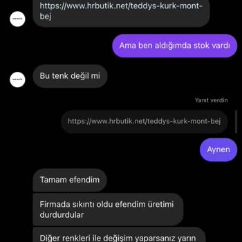 H&R Butik Olmayan Ürünleri Sitelerinde Satıp Ücret İadesi Yapmıyorlar