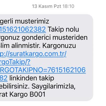 Sürat Kargo İçinde Gıda Olan Kargom 1 Aydır Nerede